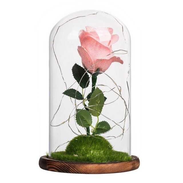 Silk Rose Flower and LED Lights