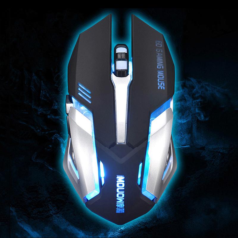 Wireless Rechargeable Silent Gaming Mouse-Gaming-Docs General Store