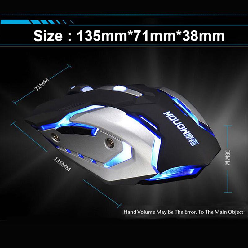 Wireless Rechargeable Silent Gaming Mouse-Gaming-Docs General Store