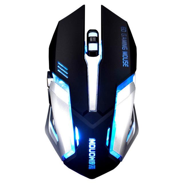 Wireless Rechargeable Silent Gaming Mouse-Gaming-Docs General Store
