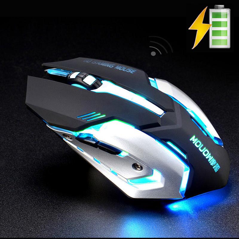 Wireless Rechargeable Silent Gaming Mouse-Gaming-Docs General Store