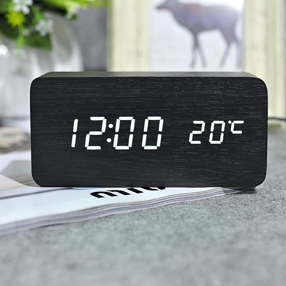 Wood LED Clock-Home and Garden-Docs General Store