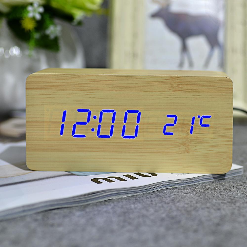 Wood LED Clock-Home and Garden-Docs General Store