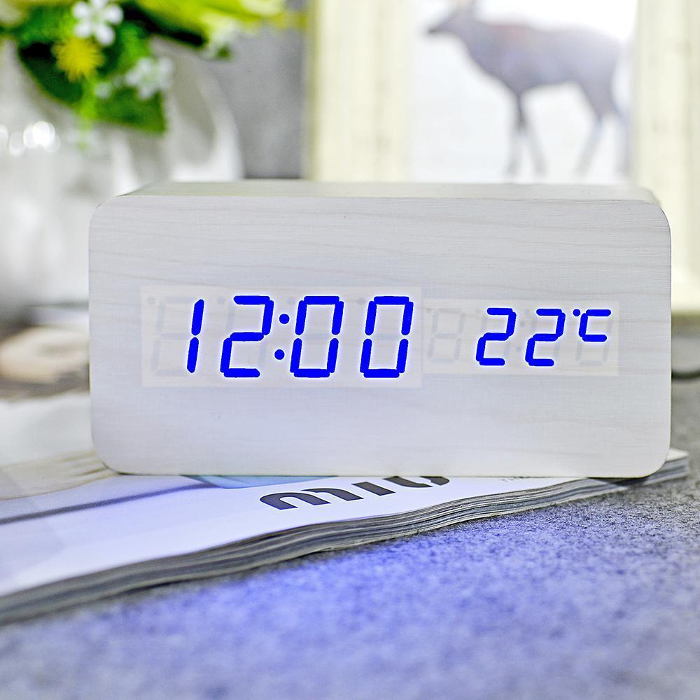 Wood LED Clock-Home and Garden-Docs General Store