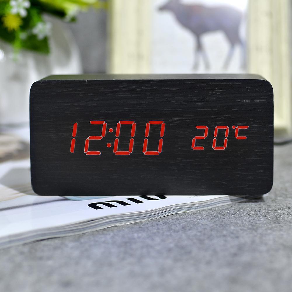 Wood LED Clock-Home and Garden-Docs General Store