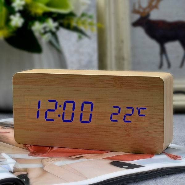 Wood LED Clock-Home and Garden-Docs General Store