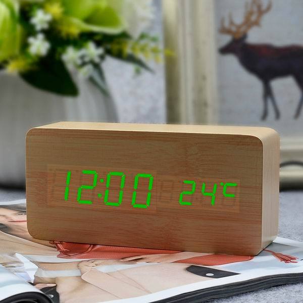 Wood LED Clock-Home and Garden-Docs General Store