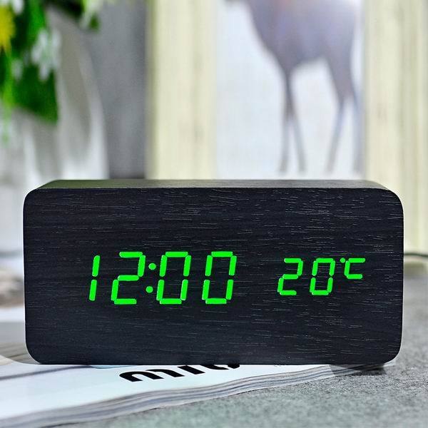 Wood LED Clock-Home and Garden-Docs General Store