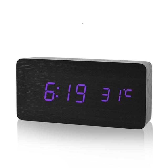 Wood LED Clock-Home and Garden-Docs General Store