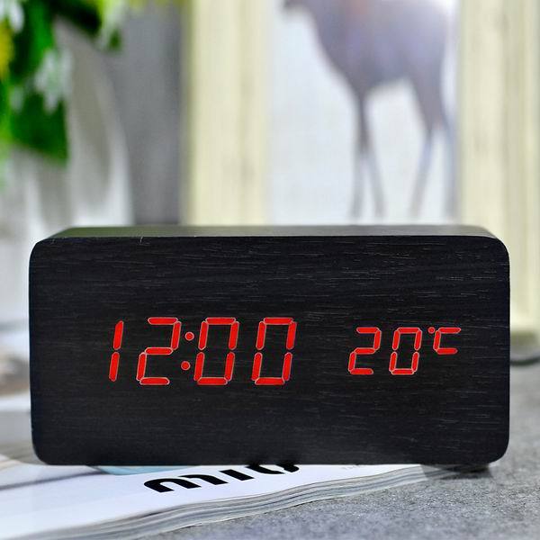 Wood LED Clock-Home and Garden-Docs General Store