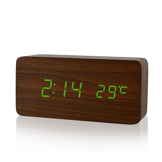 Wood LED Clock-Home and Garden-Docs General Store