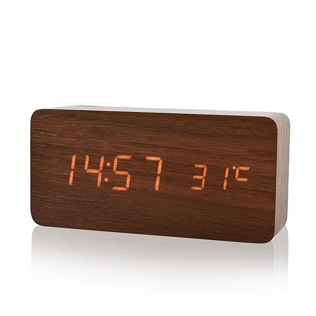 Wood LED Clock-Home and Garden-Docs General Store