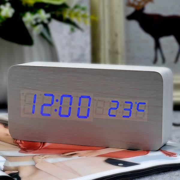 Wood LED Clock-Home and Garden-Docs General Store