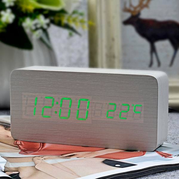 Wood LED Clock-Home and Garden-Docs General Store