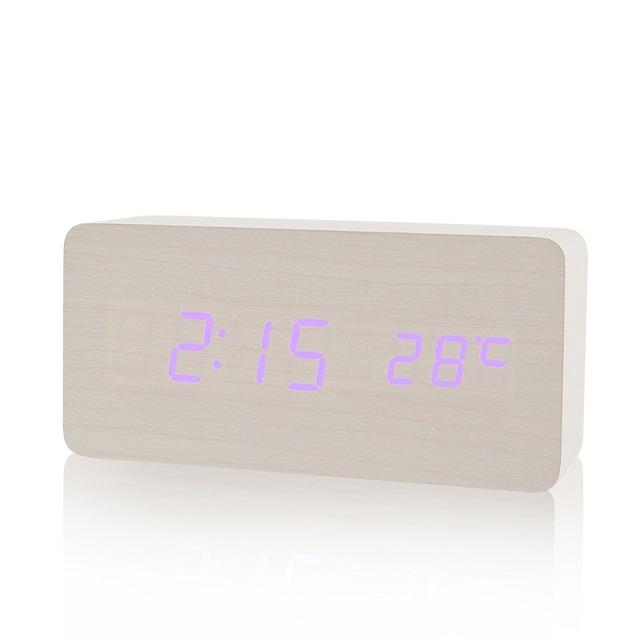 Wood LED Clock-Home and Garden-Docs General Store