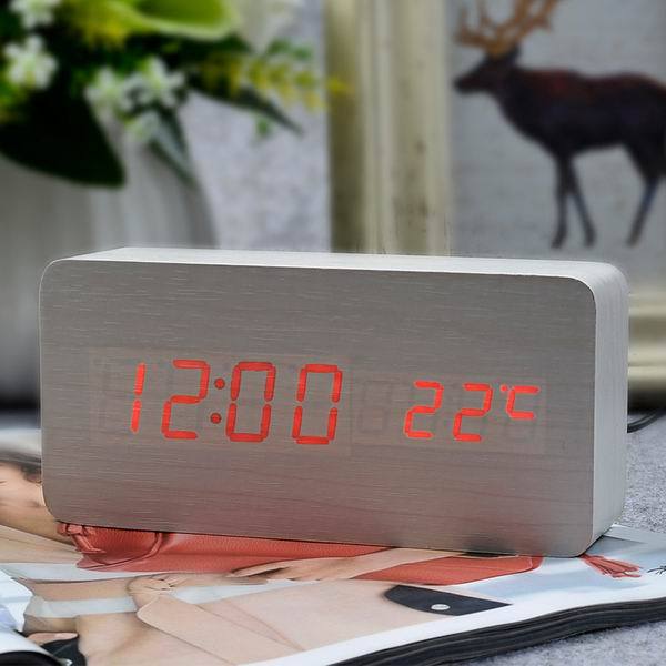 Wood LED Clock-Home and Garden-Docs General Store
