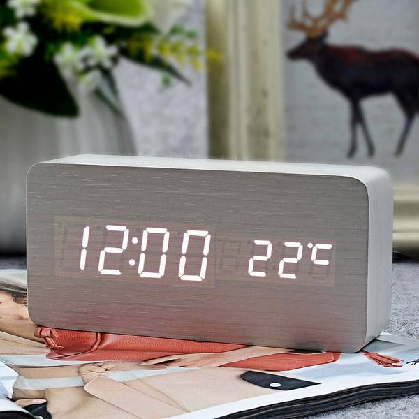 Wood LED Clock-Home and Garden-Docs General Store