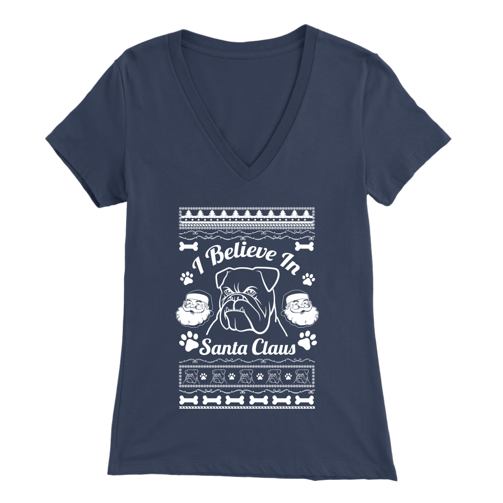 I Believe Santa Womens V Neck