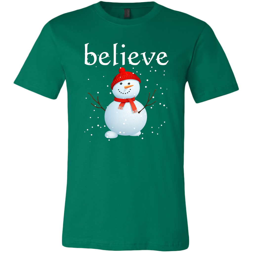 Believe Snowman Men's T-Shirt